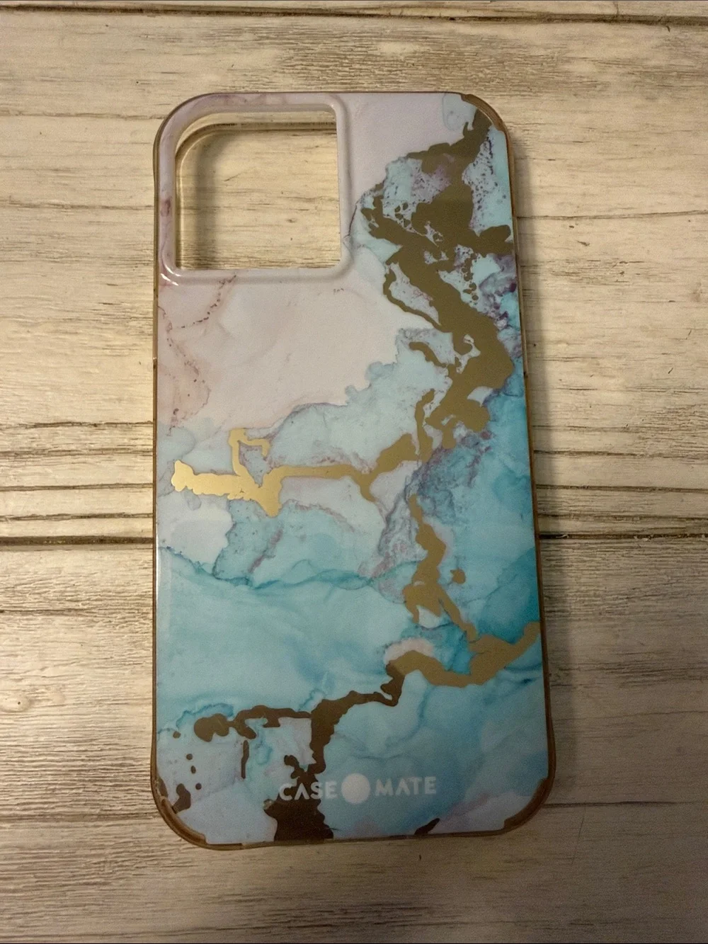 case-mate Teal, Gold , Teal & White Marble iPhone 15 pro max Case